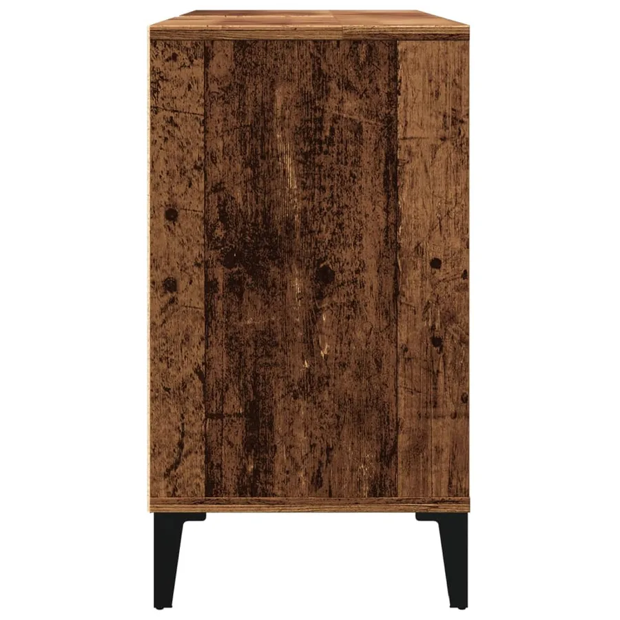 Armoire d'évier vieux bois 80x33x60 cm bois d'ingénierie - 7