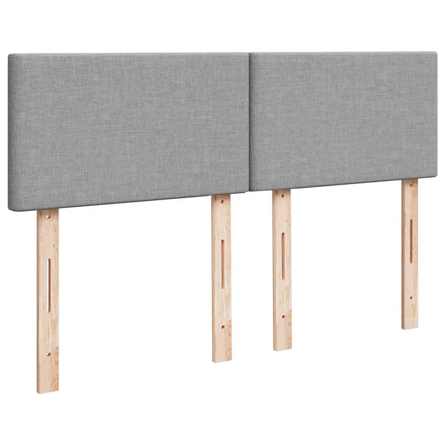 Lit ottoman avec matelas et LED gris clair 140x190 cm tissu - 10