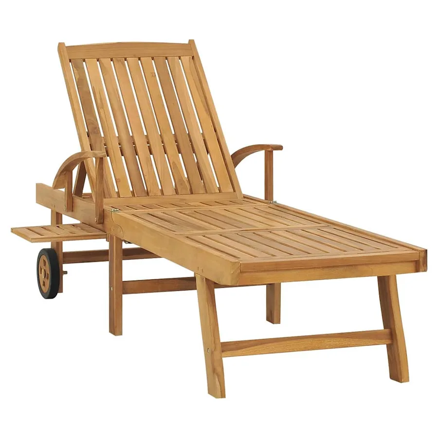 Chaise longue Bois de teck solide - 2