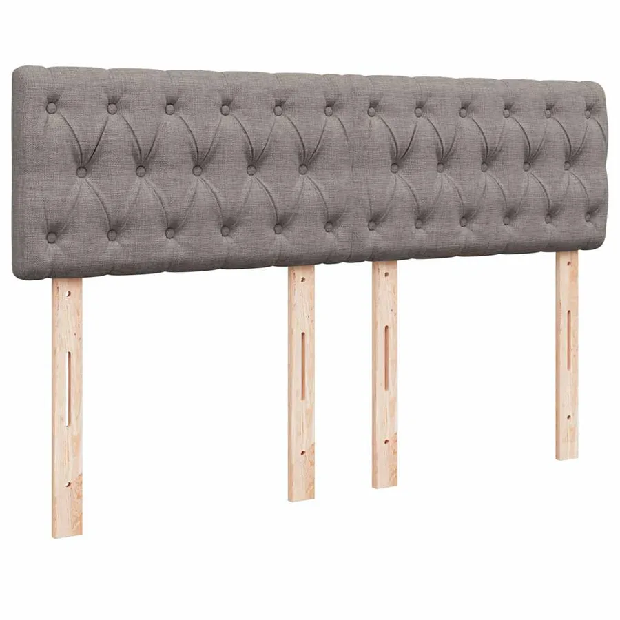Lit ottoman avec matelas et LED taupe 140x190 cm tissu - 10