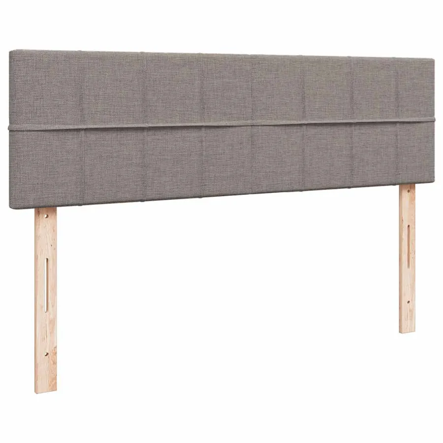 Lit ottoman avec matelas taupe 140x190 cm tissu - 9