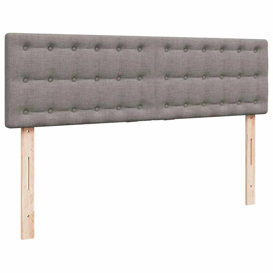 Lit ottoman avec matelas et LED taupe 140x190 cm tissu - 10