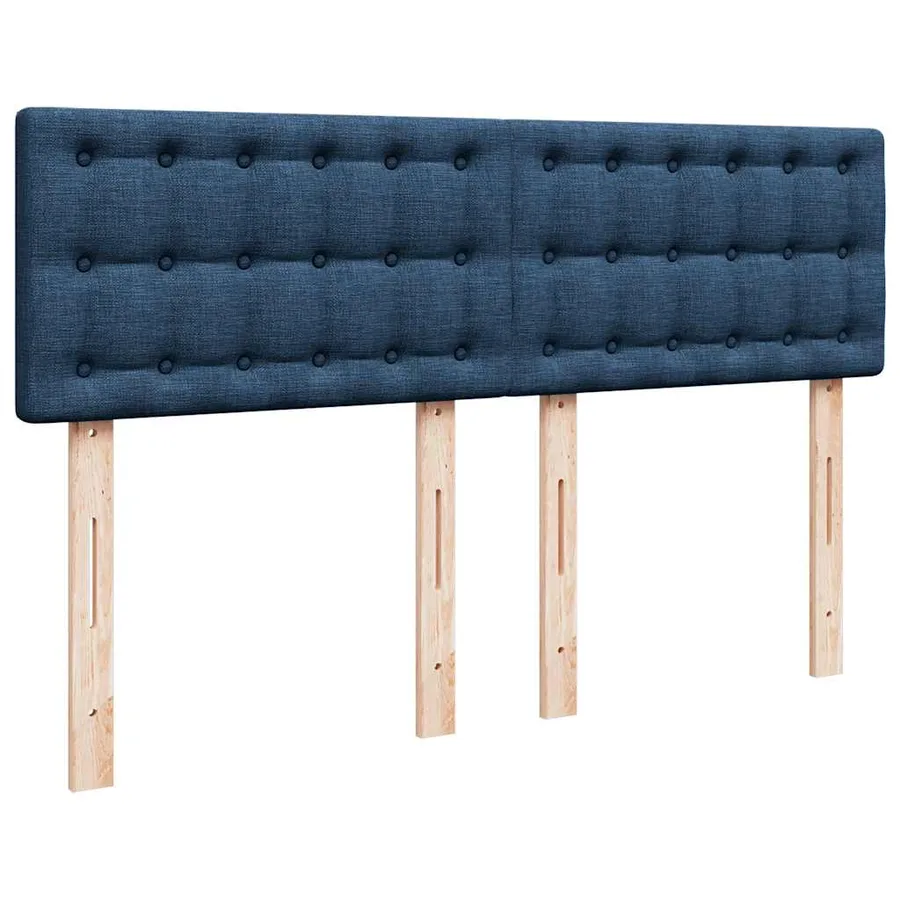 Lit ottoman avec matelas et LED bleu 140x190 cm tissu - 10