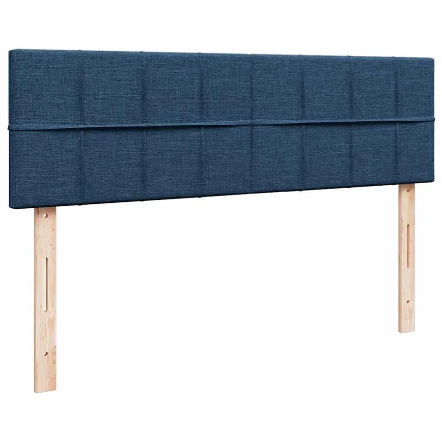 Lit ottoman avec matelas bleu 140x190 cm tissu - 9