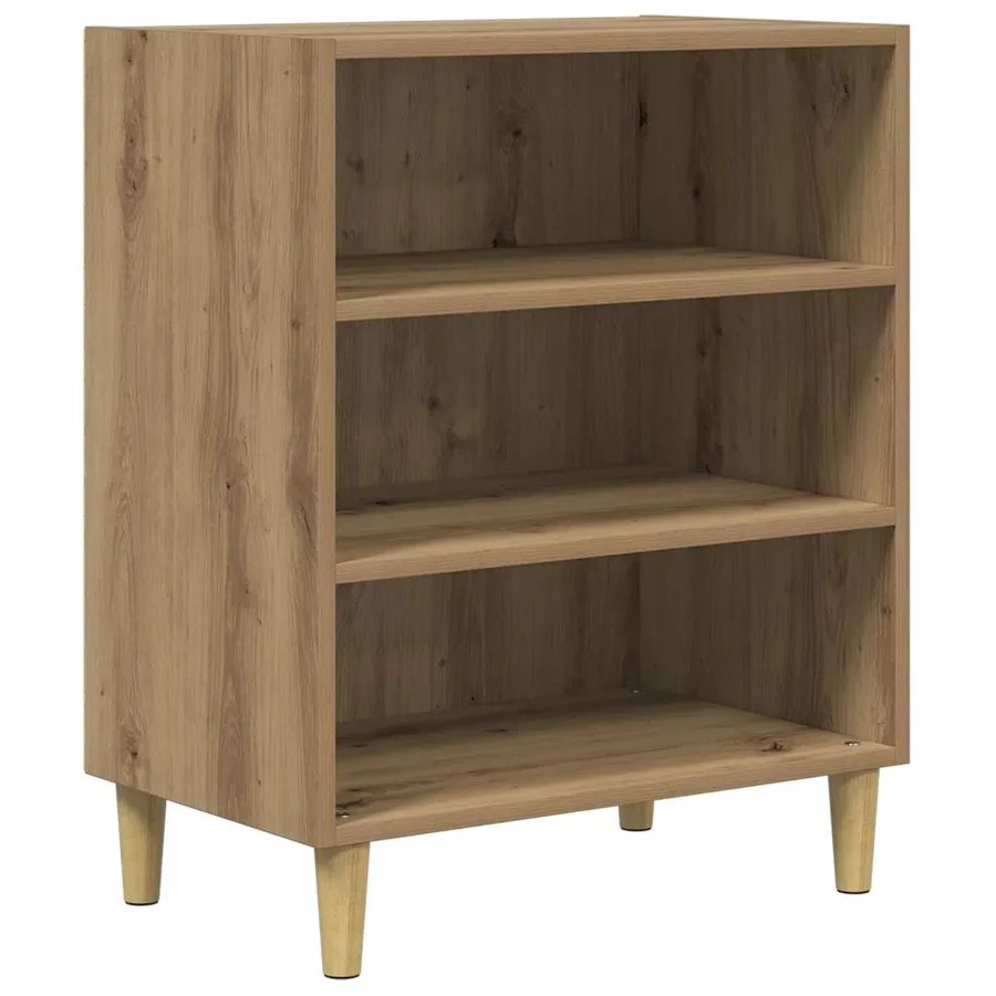 Buffet chêne artisanal 57x35x75 cm bois d'ingénierie - 2