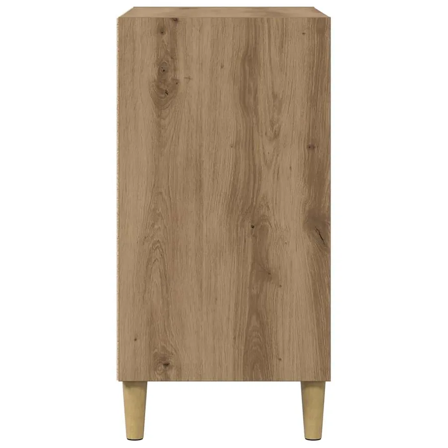 Buffet chêne artisanal 57x35x75 cm bois d'ingénierie - 5