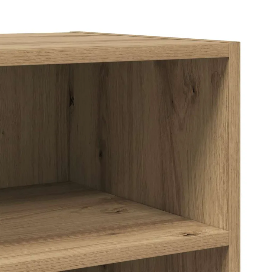Buffet chêne artisanal 57x35x75 cm bois d'ingénierie - 7