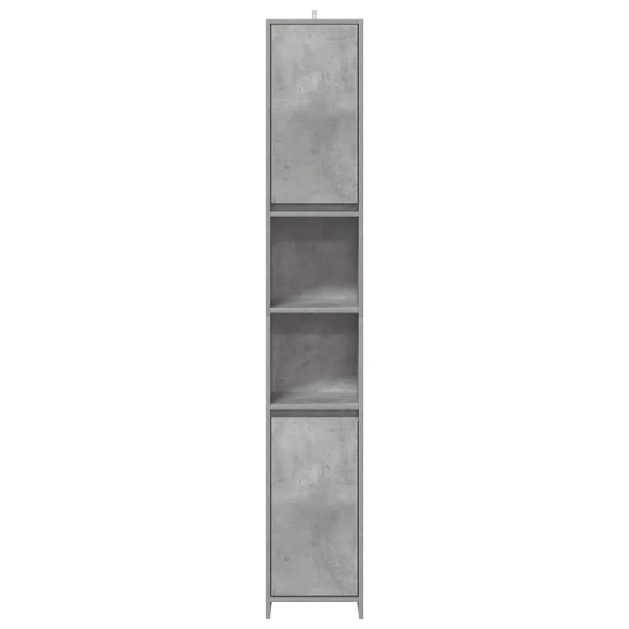 Ensemble de meubles de salle de bain 4 pcs gris béton - 5