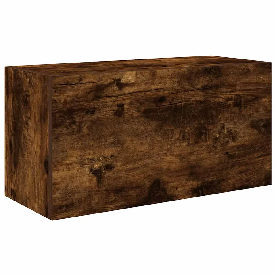 Armoire murale de bain chêne fumé 60x25x30 cm bois d'ingénierie - 2