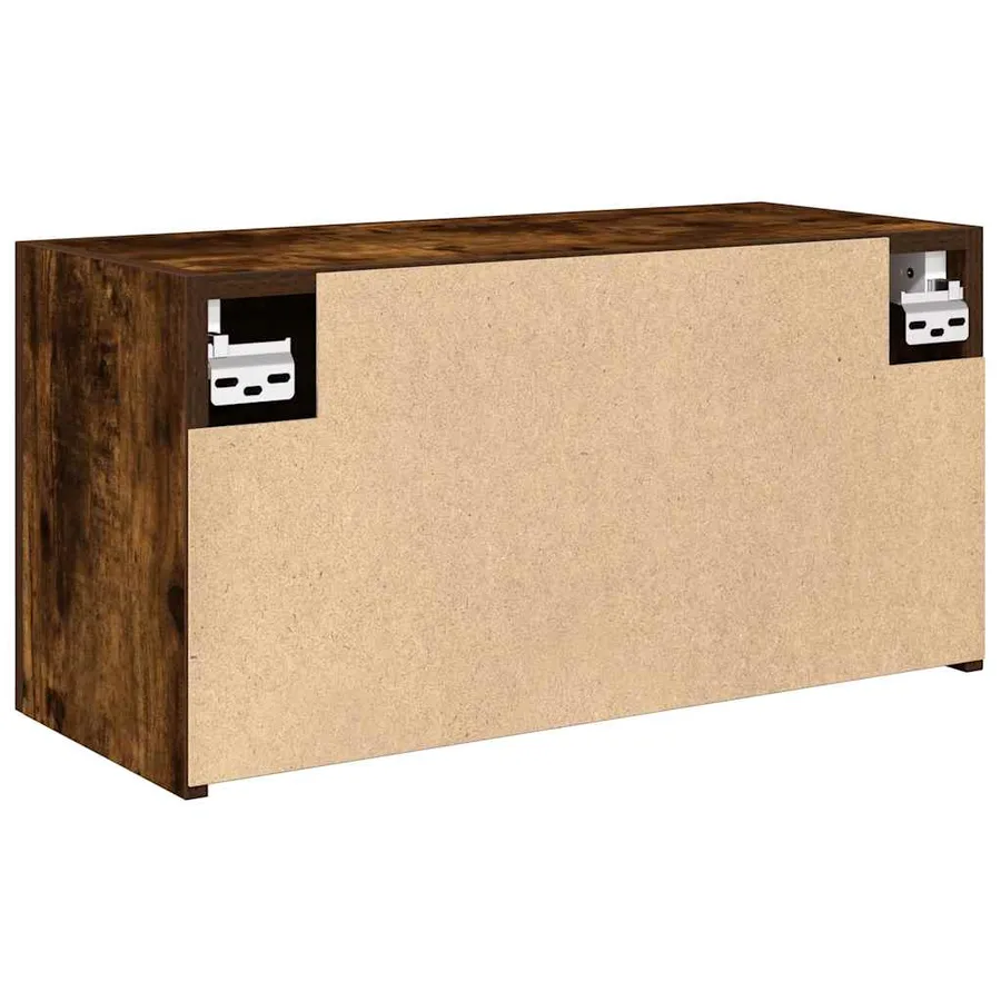 Armoire murale de bain chêne fumé 60x25x30 cm bois d'ingénierie - 8