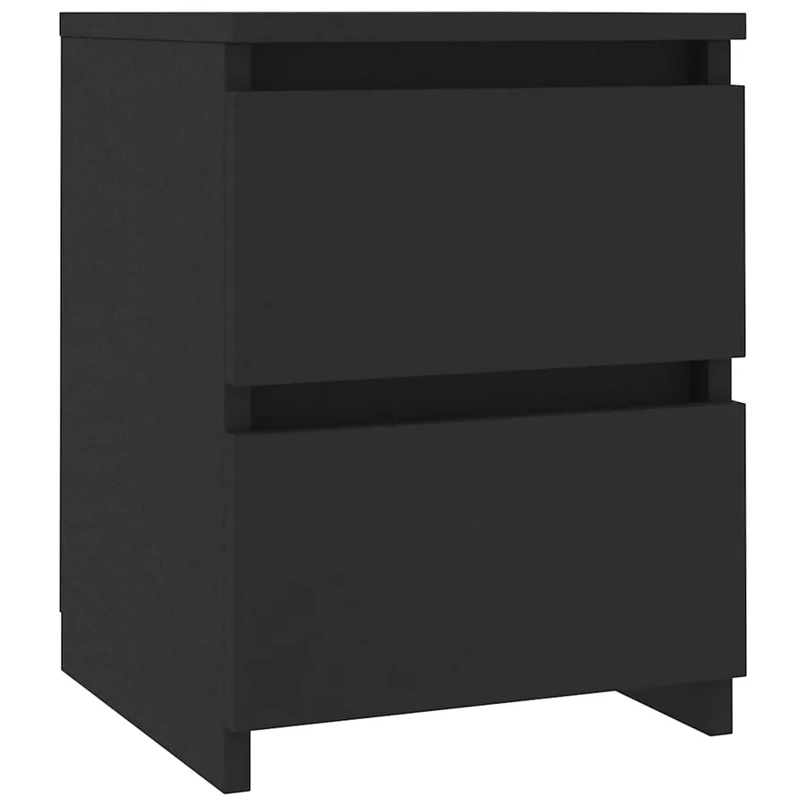 Tables de chevet 2 pcs Noir 30x30x40 cm Bois d'ingénierie - 4