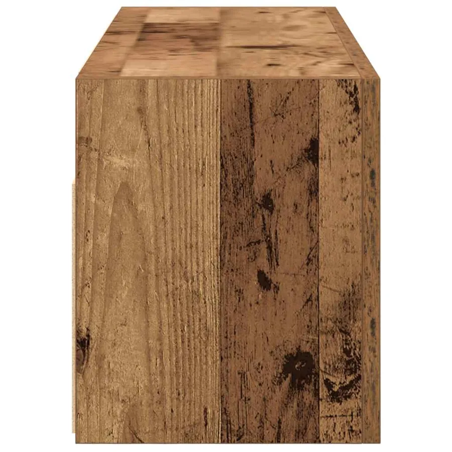 Armoire murale de bain vieux bois 80x25x30 cm bois d'ingénierie - 7