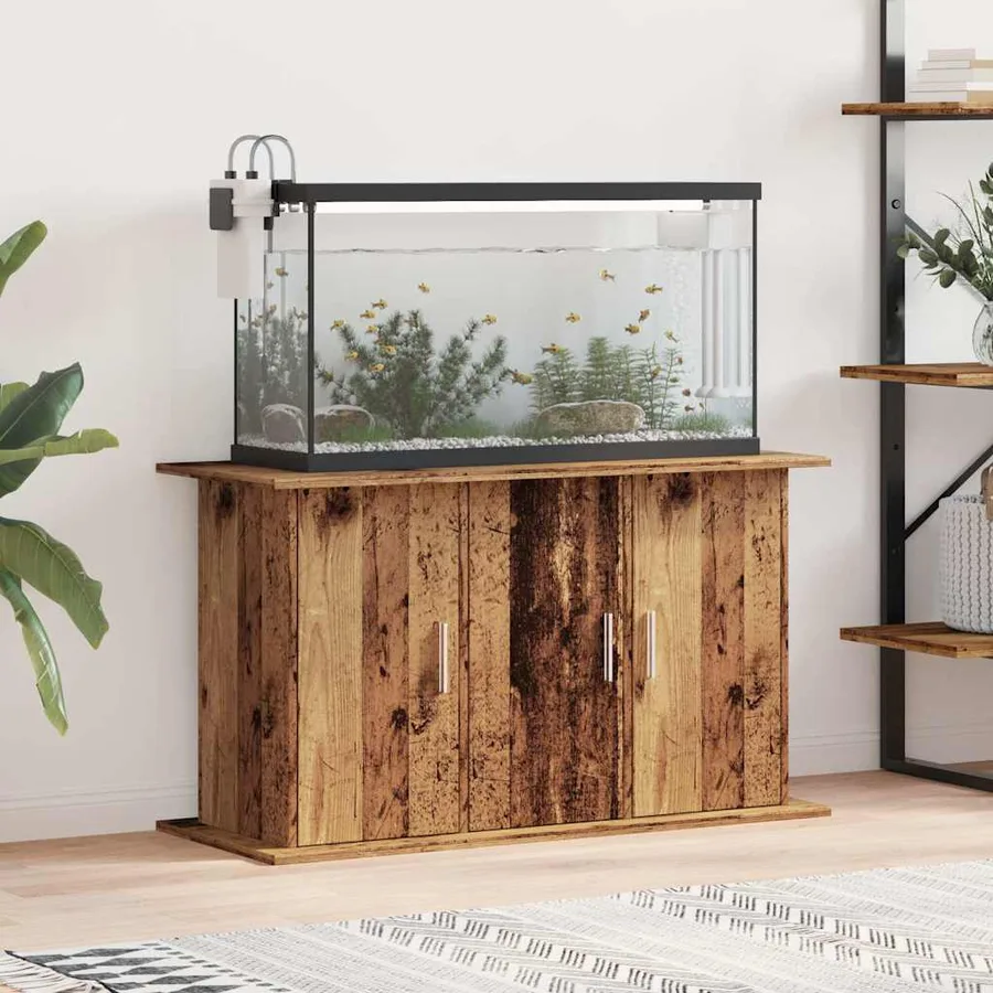 Support pour aquarium vieux bois 101x41x58 cm bois d'ingénierie - 3