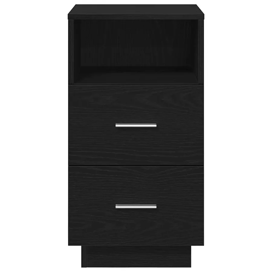 Tables de chevet 2 pcs avec 2 tiroirs noir 36x36x68 cm - 4