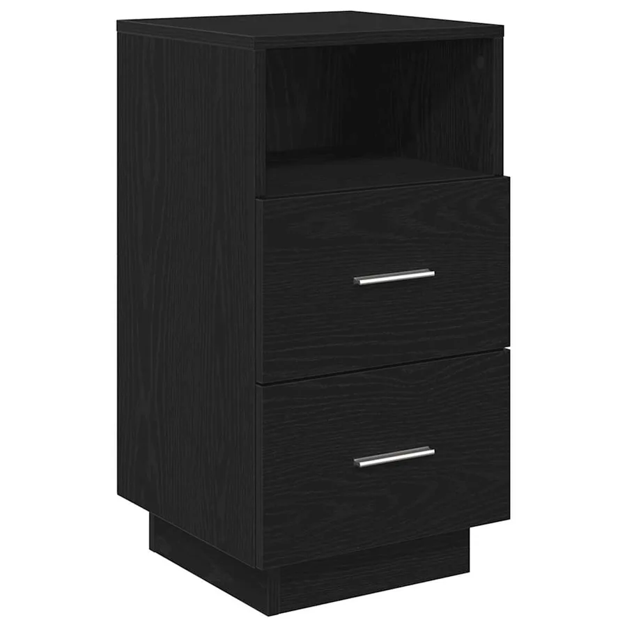 Tables de chevet 2 pcs avec 2 tiroirs noir 36x36x68 cm - 6