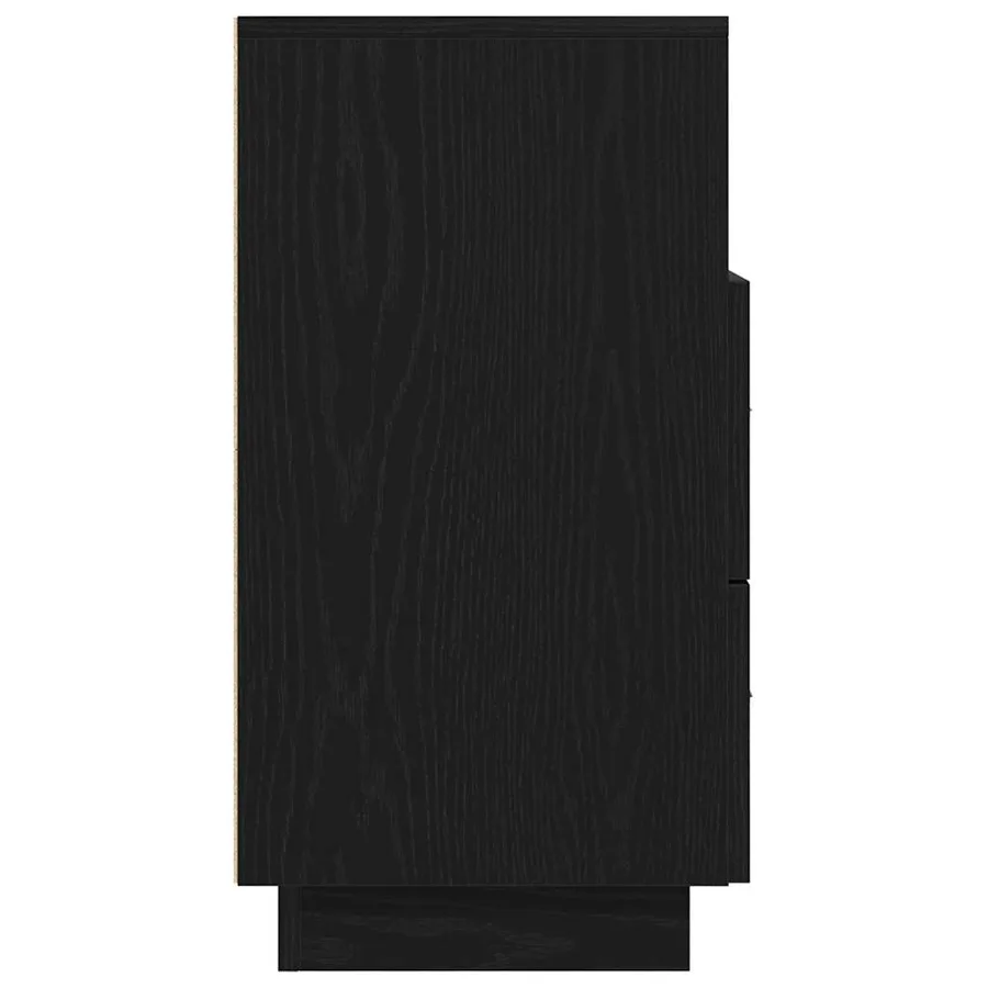 Tables de chevet 2 pcs avec 2 tiroirs noir 36x36x68 cm - 7