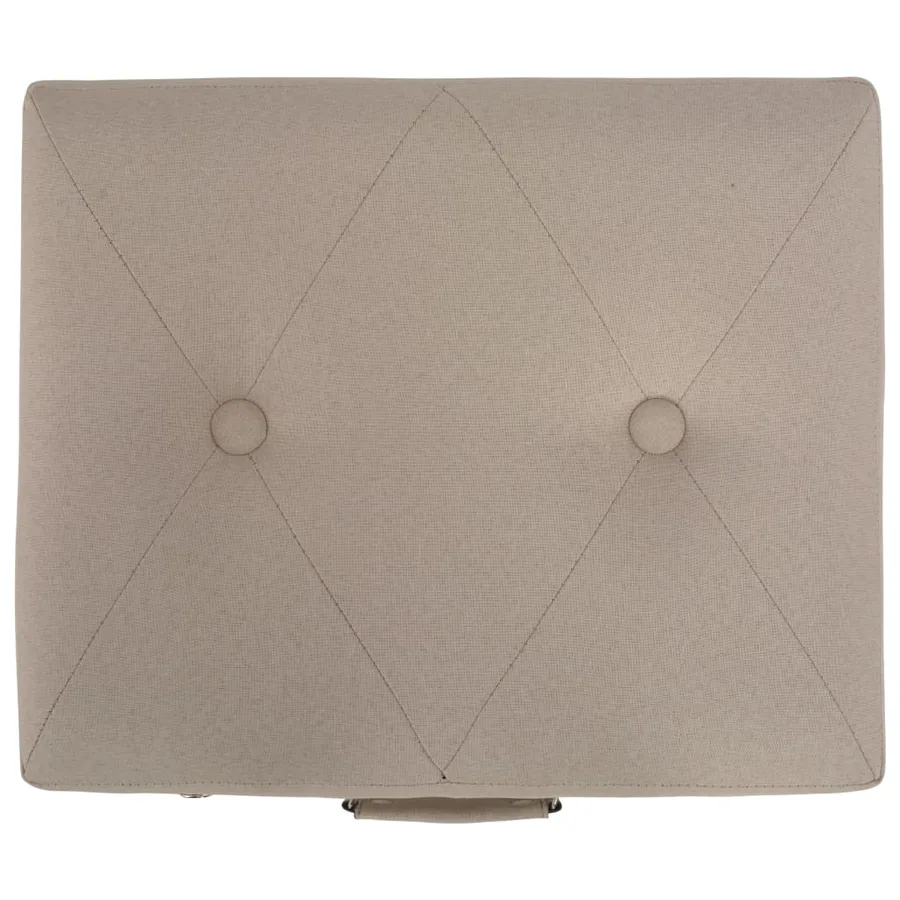 Storage Stool 40 cm Beige Fabric - 4