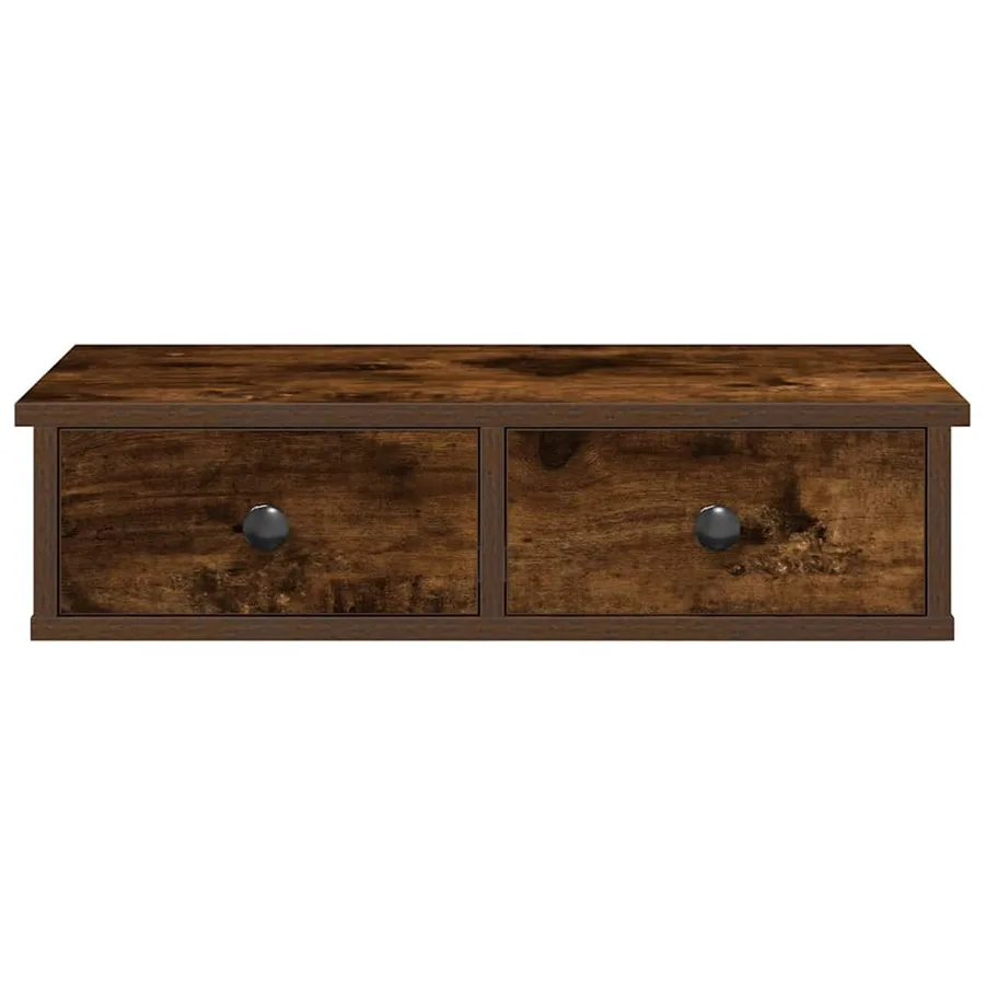 Étagère murale avec tiroirs chêne fumé bois d'ingénierie - 4