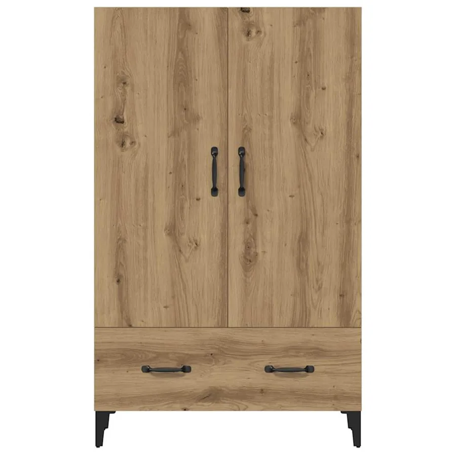 Buffet chêne artisanal 70x31x115 cm bois d'ingénierie - 3