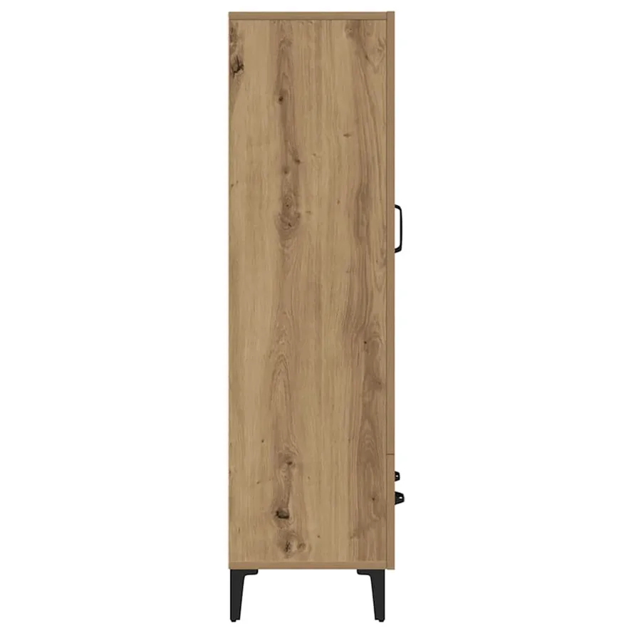 Buffet chêne artisanal 70x31x115 cm bois d'ingénierie - 5
