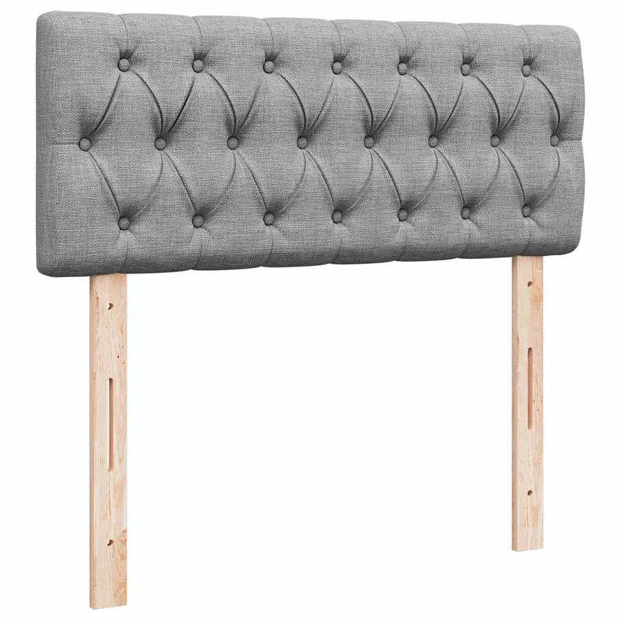 Lit ottoman avec matelas gris clair 120x190 cm tissu - 9