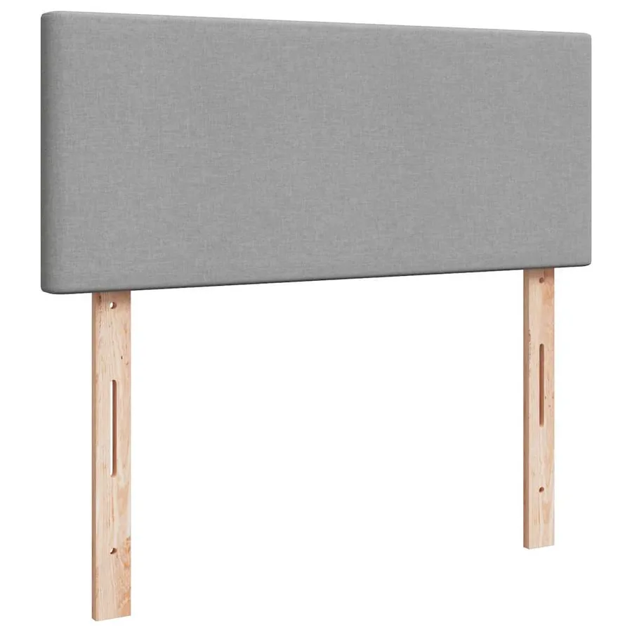 Lit ottoman avec matelas gris clair 120x190 cm tissu - 10