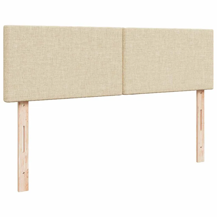 Lit ottoman avec matelas crème 140x200 cm tissu - 9