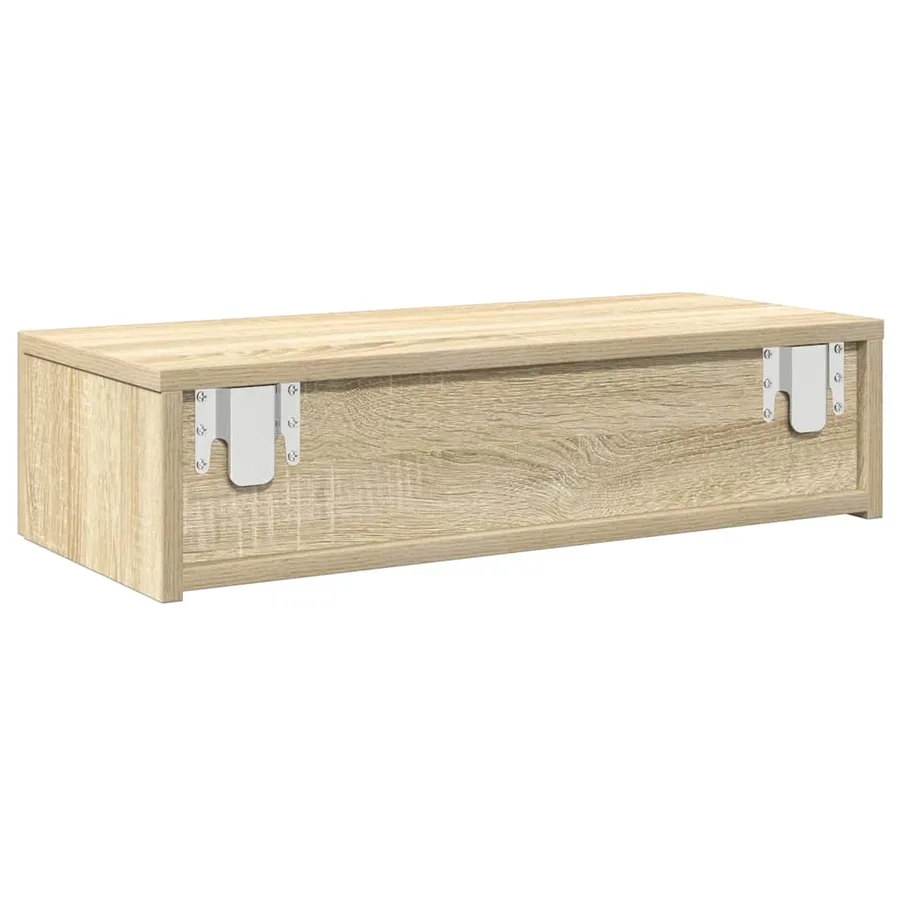 Étagère murale avec tiroirs chêne sonoma bois d'ingénierie - 6