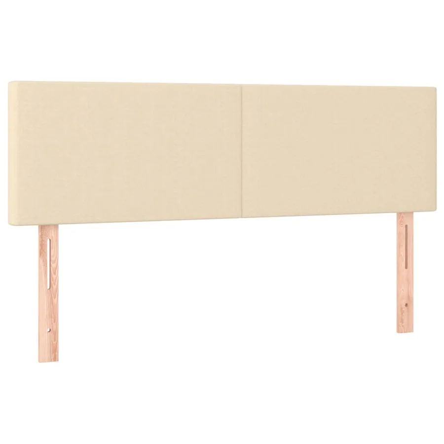 Lit ottoman avec matelas et LED crème 140x200 cm tissu - 10
