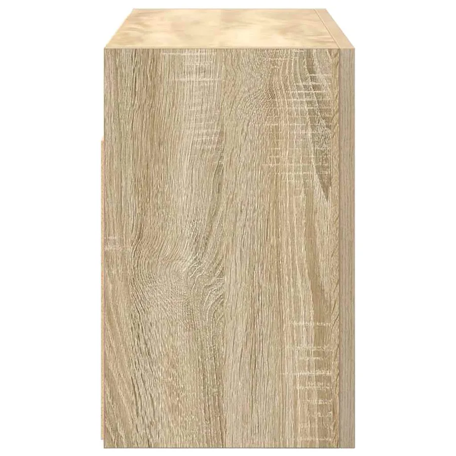 Armoire murale de bain chêne sonoma 60x25x40 cm bois ingénierie - 7