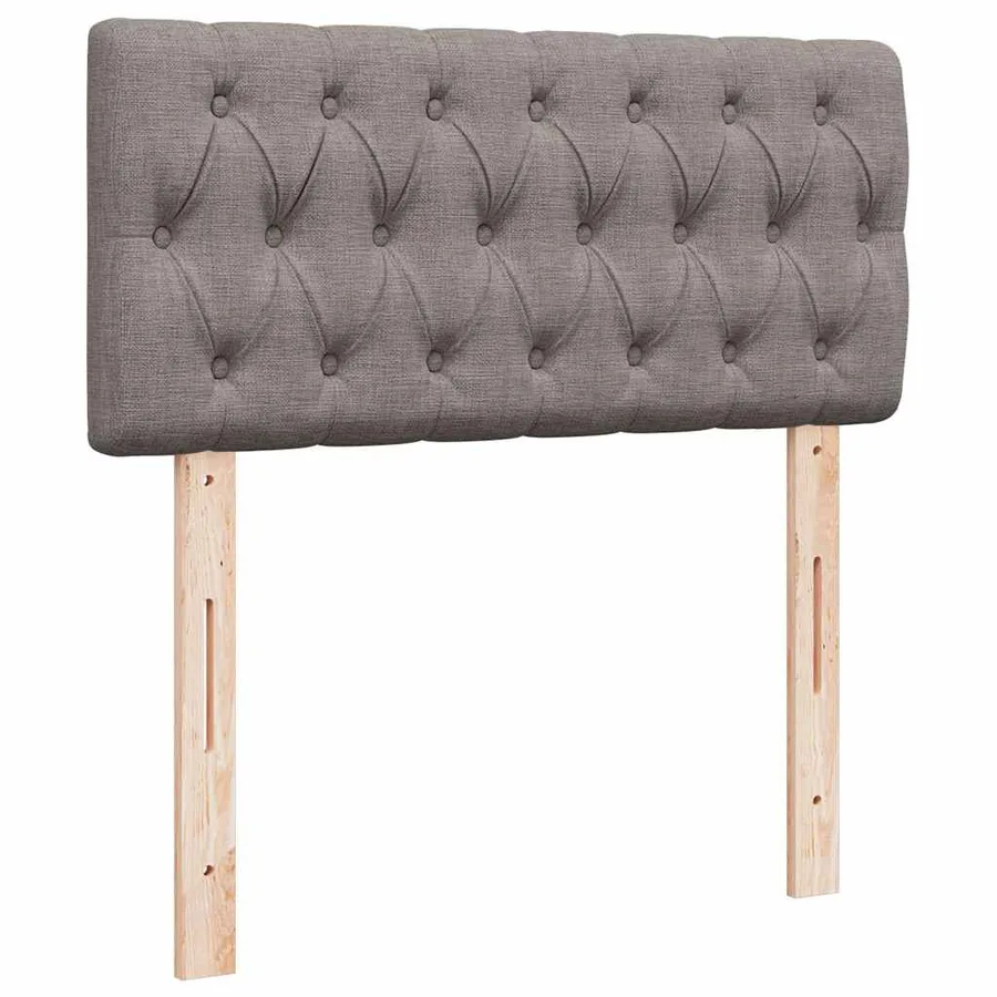 Lit ottoman avec matelas taupe 100x200 cm tissu - 10