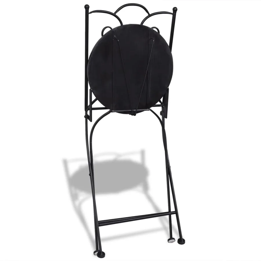 Mobilier de bistro 3 pcs Carreau céramique Terre cuite et blanc - 10