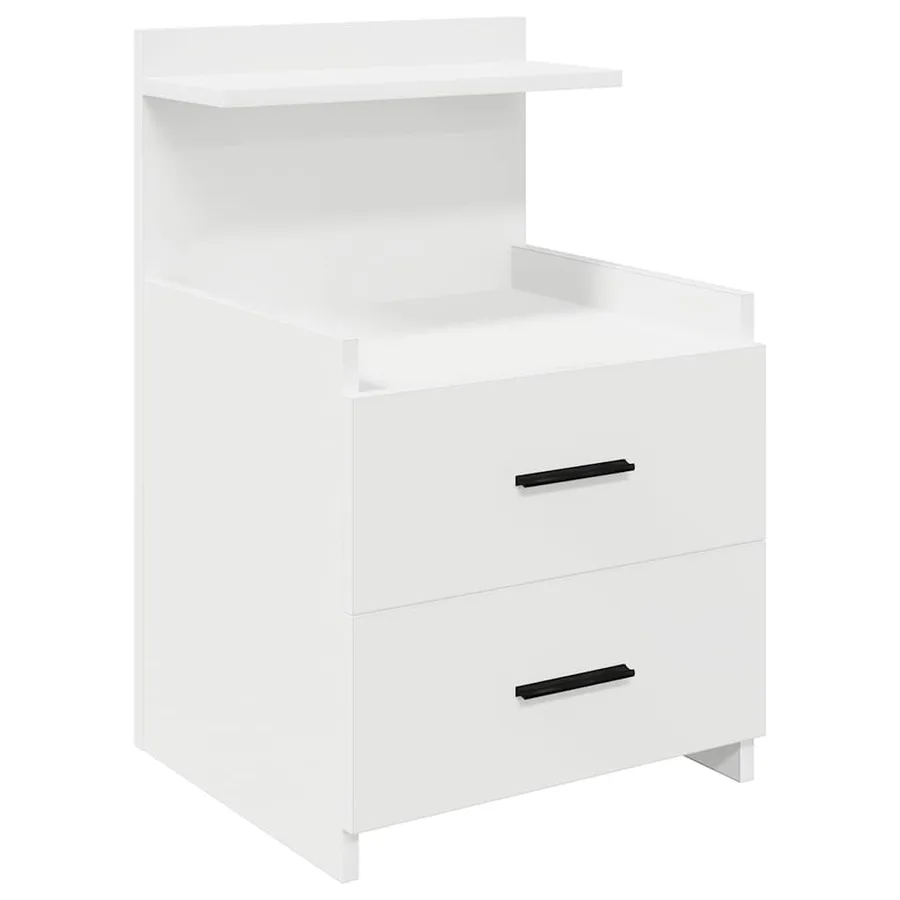 Table de chevet à 2 tiroirs blanche 40 x 36,5 x 62 cm - 2