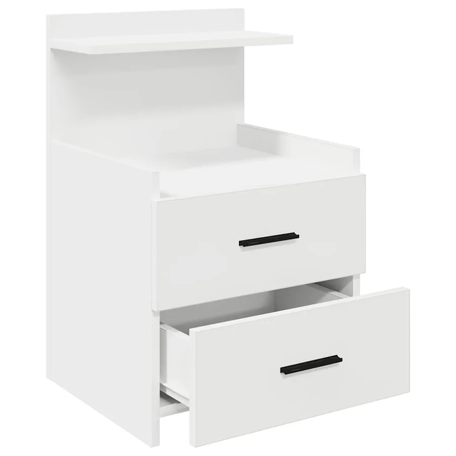 Table de chevet à 2 tiroirs blanche 40 x 36,5 x 62 cm - 5