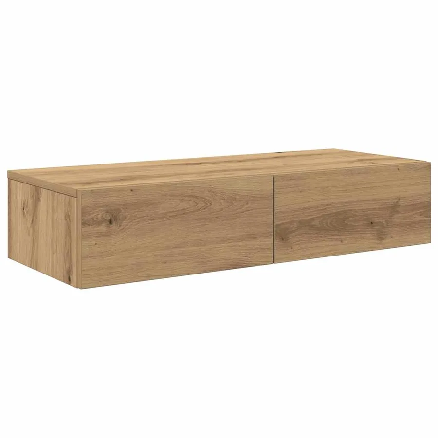Étagère murale avec tiroirs chêne artisanal bois d'ingénierie - 2