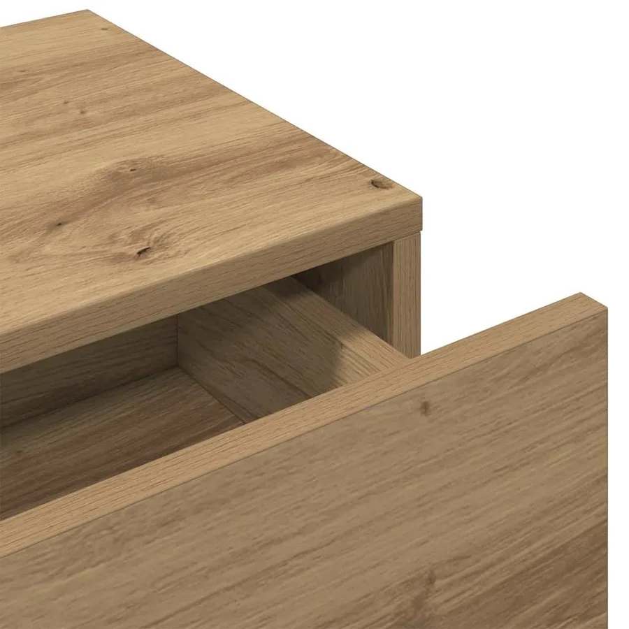 Étagère murale avec tiroirs chêne artisanal bois d'ingénierie - 8