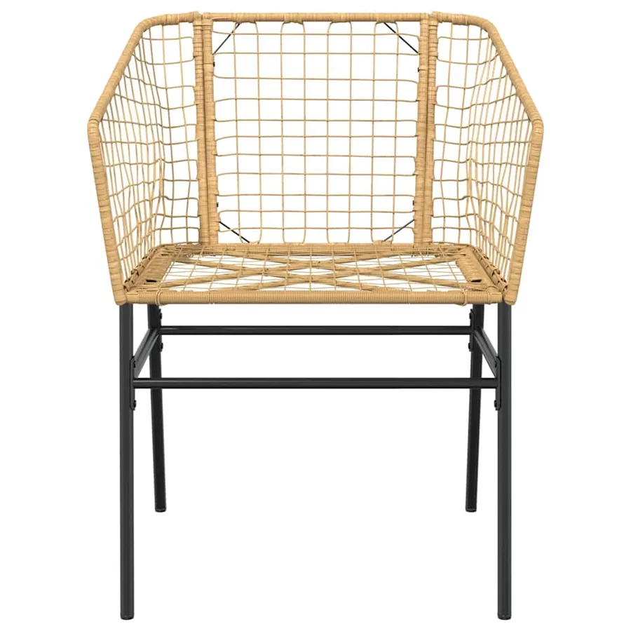 Ensemble à manger jardin 7pcs marron rpoly otin verre - 5