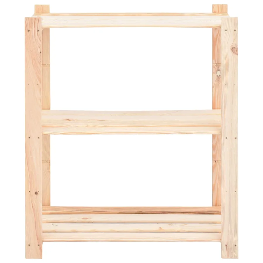 Étagères de rangement à 3 niveaux 2 pcs 80x38x90 cm Pin 150 kg - 4