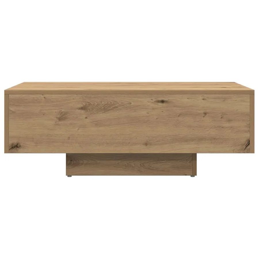 Table basse chêne artisanal 85x55x31 cm bois d'ingénierie - 4
