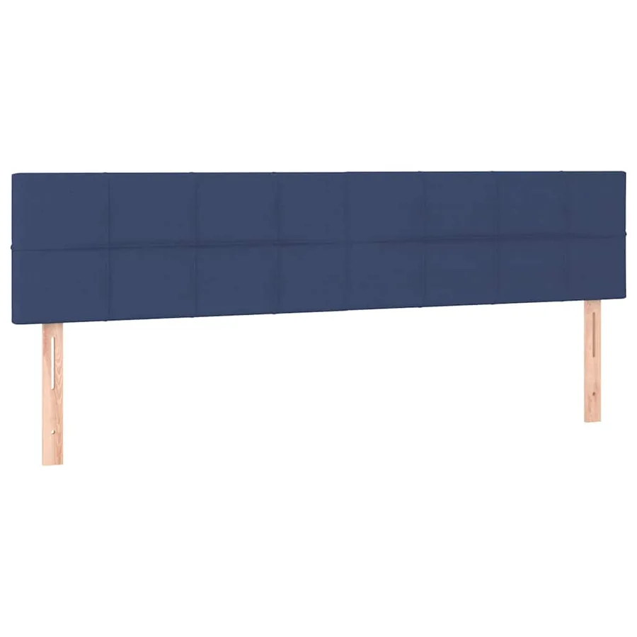 Cadre de lit ottoman avec matelas bleu 200x200cm tissu - 10