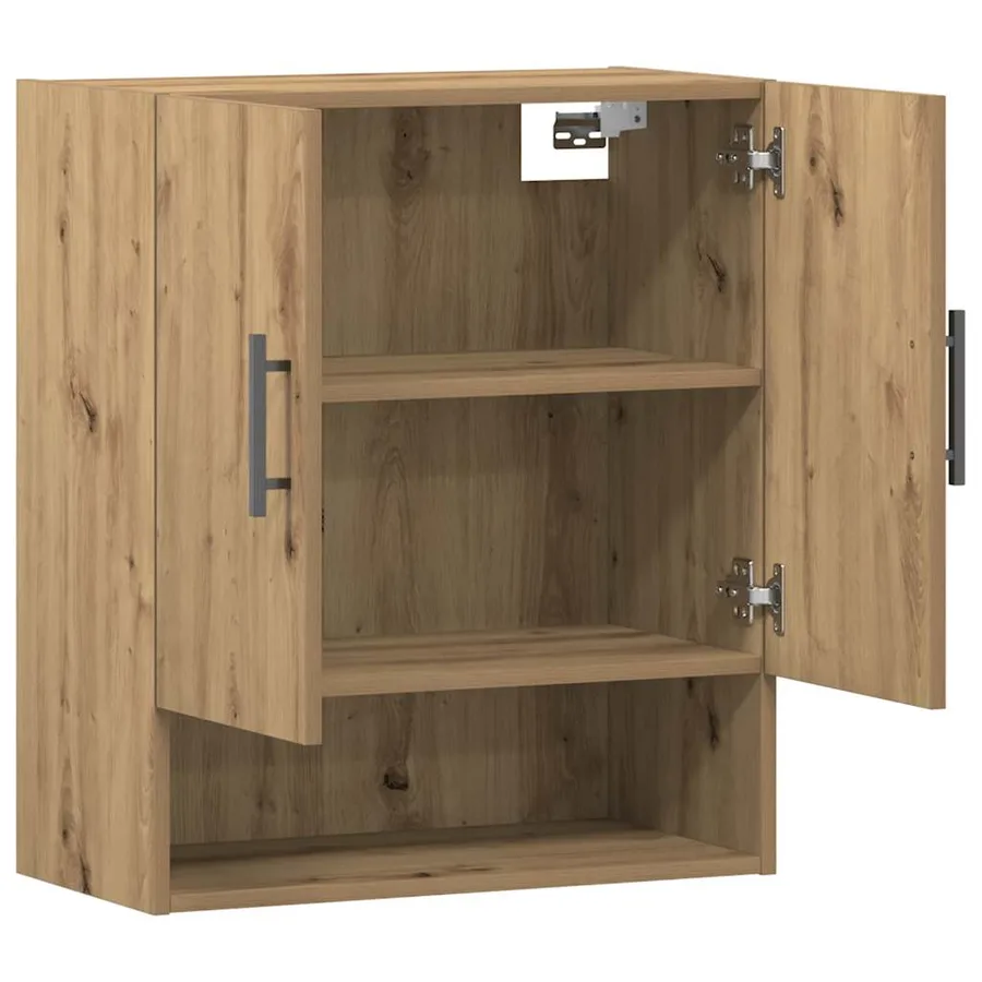 Armoire murale chêne artisanal 60x31x70 cm bois d'ingénierie - 7