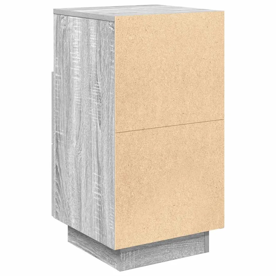 Table de chevet avec 2 tiroirs sonoma gris 36x36x68 cm - 7