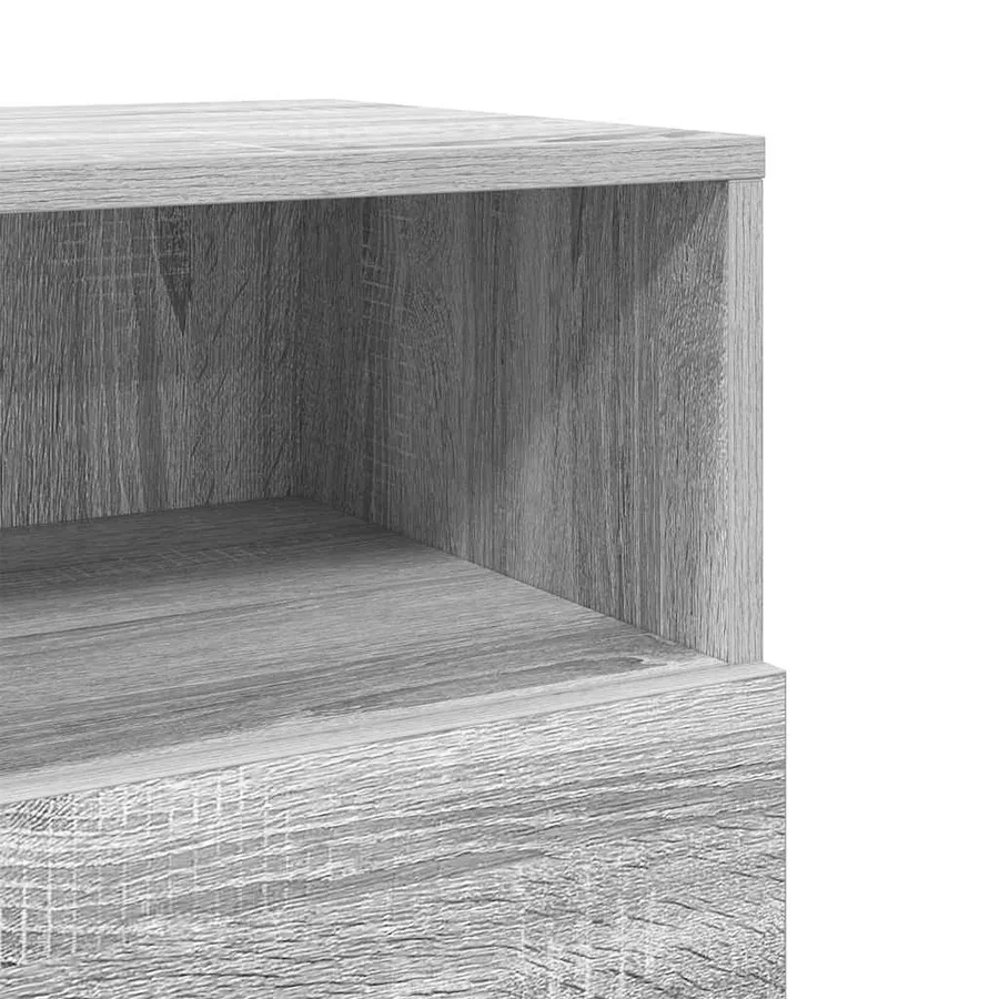 Table de chevet avec 2 tiroirs sonoma gris 36x36x68 cm - 9
