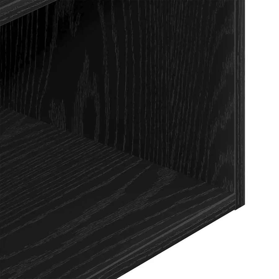 Tables de chevet avec tiroir 2 pcs chêne noir 35x34x66,5 cm - 10
