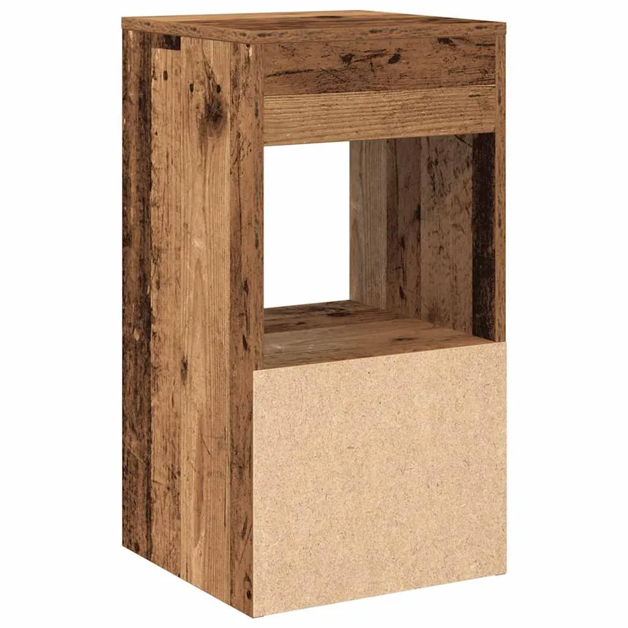 Tables de chevet avec tiroir 2 pcs vieux bois 35x34x66,5 cm - 8