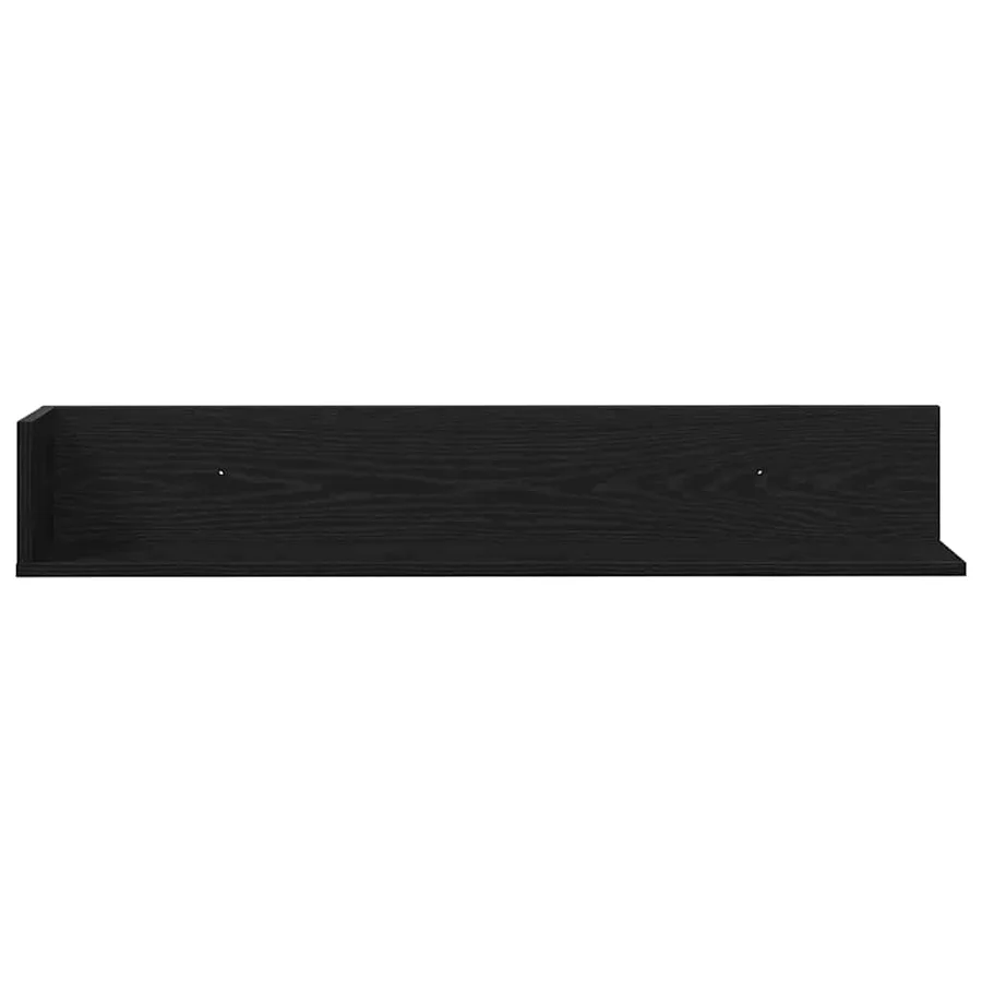 Étagères murales 2 pcs noir 100x16,5x16,5 cm bois d'ingénierie - 4