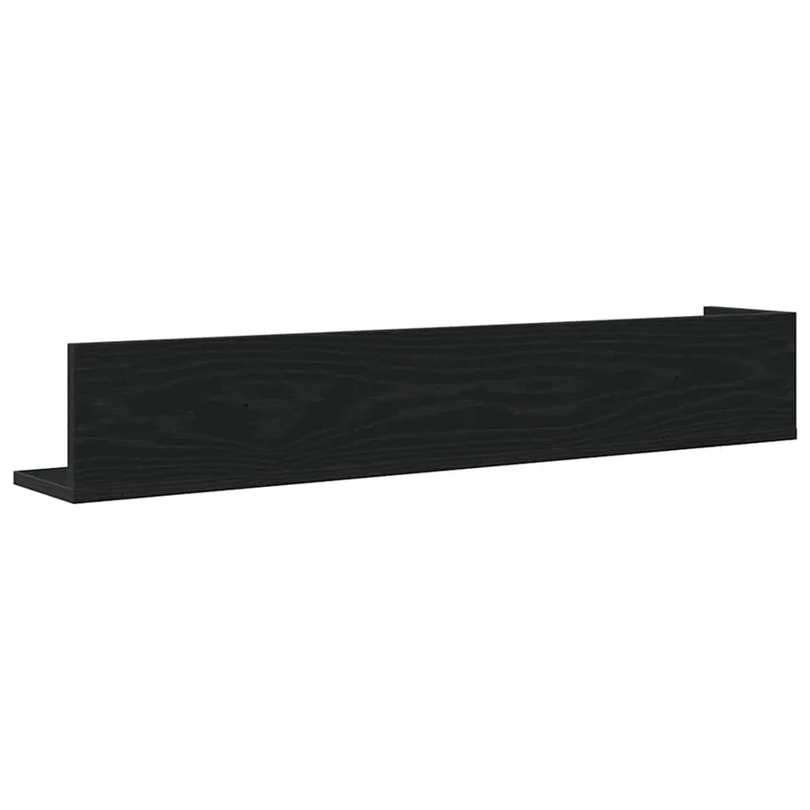 Étagères murales 2 pcs noir 100x16,5x16,5 cm bois d'ingénierie - 7