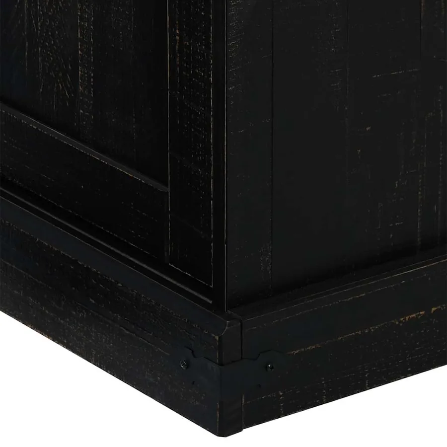 Meuble TV HALDEN 2 portes coulissantes noir 150x40x60 cm - 8