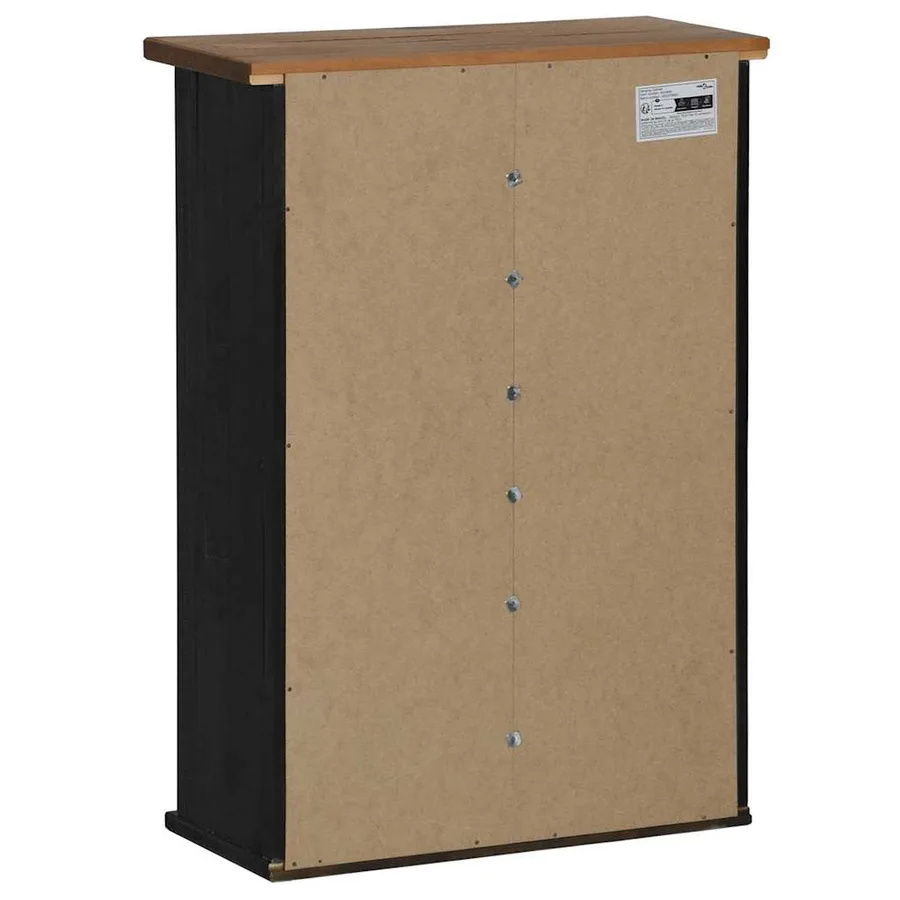 Armoire suspendue HALDEN porte coulissante noir 49x22,5x70 cm - 5
