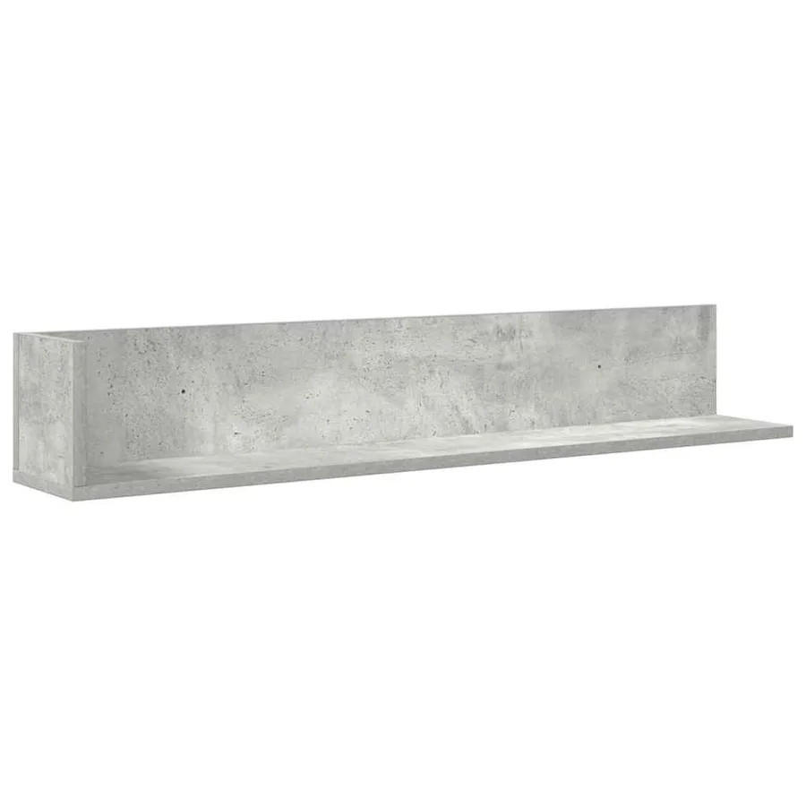 Étagères murales 2 pcs gris béton 100x16,5x16,5 cm - 5